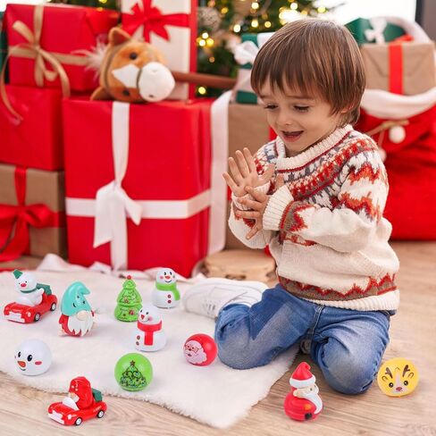 CCINEE 12 Packs Christmas Pull Back Cars Toys, Small Christmas Windup Car Toys Bulk for Holiday Party Favors Kids Xmas Gifts Stocking Stuffers Classroom Prizes in Saudi Arabia