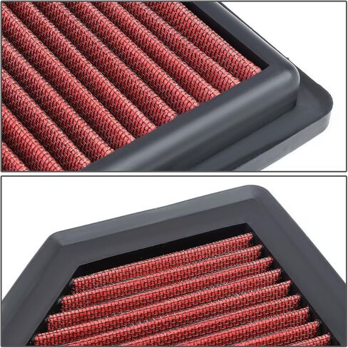 DNA Motoring AFPN-202-RD Clean Air Washable Drop In Panel Air Filter Enhance Engine Performance [Compatible with 15-20 Ford Edge / 13-19 Fusion / 17-19 Continental / 16-18 MKX / 13-19 MKZ ] in Kuwait