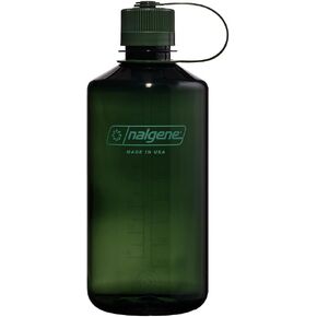 Nalgene Sustain Tritan BPA-Free Water Bottle Made with Material Derived from 50% Plastic Waste, 32 OZ, Narrow Mouth, Jade