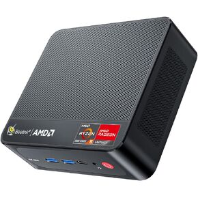 Beelink SER8 Mini PC, AMD Ryzen 7 8845HS(up to 5.1GHz) 8C/16T, Mini Computer 32GB DDR5 RAM 1TB NVMe PCIE 4.0 SSD, Mini Desktop Computer 4K 144Hz Quad Screen Display WiFi6/BT5.2/WOL/W-11 Pro