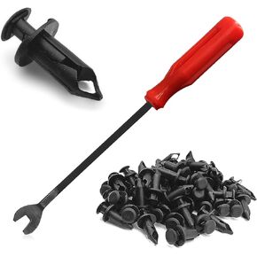 ATV UTV Fender Push Clips for Honda Rancher Foreman Rubicon Rincon TRX680 TRX650,UTV Nylon Body Rivets Fasteners Clips for Polaris Ranger RZR Can Am Kawasaki Teryx(60PCS)