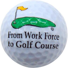 Retirement Golf Ball Novelty Golfer Golfing Present Work Force to Golf Course Small