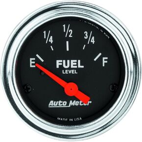 Auto Meter 2517 Traditional Chrome Electric Fuel Level Gauge