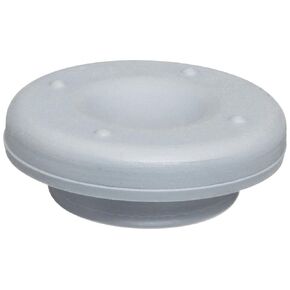 Wheaton 224100-175 Rubber 20mm Straight Plug Style Stopper, Gray Chlorobutyl-Isoprene Blend/40 PTFE Faced (Case of 1000)