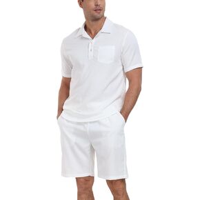 MoFiz Mens Tracksuits Sets Outfits Casual Suits Beach 2 Piece Sets Coolest Light Soft Quick Dry Short Set