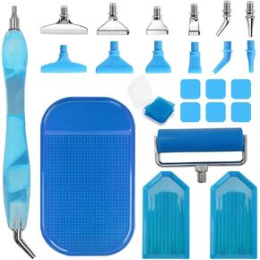 AIFUDA 23 Pcs Diamond Art Paintings Accessories, 5D Diamond Art Painting Pen Kits 12 Pcs Screw Thread Tips with Roller, Diamond Art Kits Adults for DIY Crafts