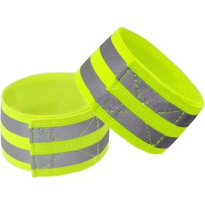 CSYSX High Visibility Reflective Bands for Wrist Arm Ankle Leg Adjustable Elastic Reflective Gear for Night Walking Cycling Running Jogging Outdoor Safety Reflector Straps Belt Vest