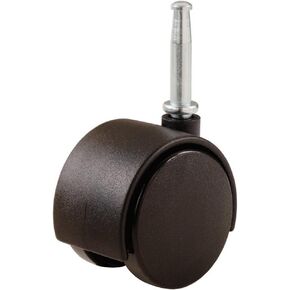 Shepherd Hardware 9402 1-5/8-Inch Office Chair Caster, Twin Wheel, 5/16-Inch Stem Diameter, 40-lb Load Capacity, 2-Pack