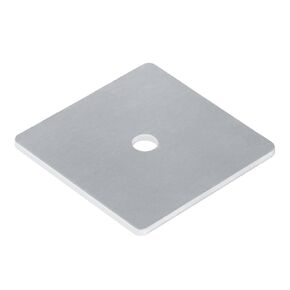 eoere 10 PCS 3" Aluminum Flat Plate Square Washer, Thickness 1/8"(3 mm), for 3/8" Bolt, for Solar Panel Mounting Solar Clamp, Bearing Plate Square Strut Channel Washer
