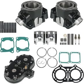 GXYWADY Cylinder Head Piston Gasket Top End Kit Replacement for Yamaha Banshee 350 1987-2006