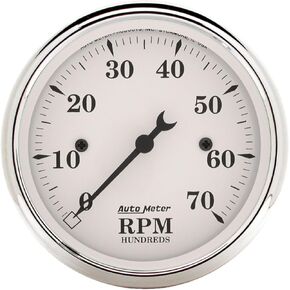 Auto Meter 1695 Old TYME White Electric Tachometer