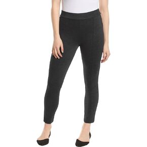 Anne Klein Womens Midweight Tummy Control Ponte Pant (Medium, Charcoal Heather)