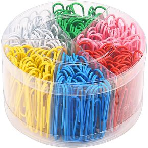 Sunmns 300 Pieces Large Colorful Paper Clips, 2 Inch