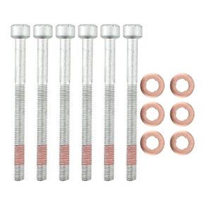 AUTOKAY 6110170060 Lower Fuel Injector Nozzle Seal Copper and Bolt Washer Kit Fits for Dodge Diesel 6Cyl for Mercedes-Benz Sprinter 2500