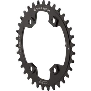 Wolf Tooth Elliptical Mountain Bike 96 BCD Spider Oval Chainring for Shimano XT M8000 and SLX M7000 (32 Tooth, Drop-Stop A, PowerTrac, MTB)
