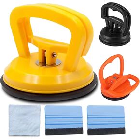 Car Dent Puller,(3+2 Pack) Car Dent Puller Dent Remover Tool,Car Suction Cup Kit and Automotive film scraper for Cars Body,Glass,Screen,Tiles Lifting,Objects Moving