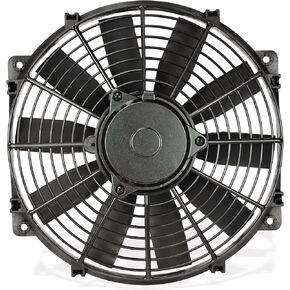 Flex-A-Lite Trimline Reversible Electric Fan, Pusher-Puller Fan (114), Car Accessories, 14 Inches, Black