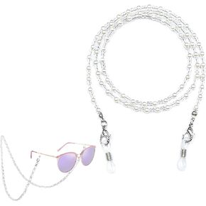 حاملات سلاسل زجاج العين من Wuffove، سلسلة النظارات النسائية اللؤلؤية، حزام النظارات، حبل أنيق للنظارات، سلسلة قناع الوجه، سلاسل لؤلؤ أنيقة، سلاسل خرز للنظارات الشمسية in Kuwait