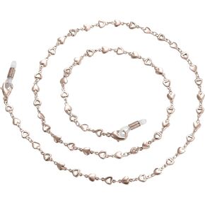 Amaxer Heart Eyeglass Chain Silver/Rose Gold/Gold Eyewear Accessories for Men Women