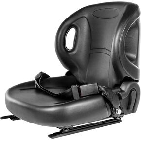 Stark USA Universal Forklift Seat Replacement Mechanical Seat Suspension Seatbelt Adjustable Clark Cat Toyota Seat Curved Back