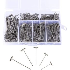 Gydandir 450 Pieces Nickel Plated Steel T-Pins Assorted Size 1 Inch, 1-1/4 Inch, 1-1/2 Inch, 1-3/4 Inch, 2 Inch in Kuwait