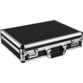 ERINGOGO Aluminum Briefcase - 17in Attache Laptop Case Padded with Password Lock Hard Sided Aluminum Storage Box Lockable Storage Toolbox Tool Storage Case Tool Carrying Case