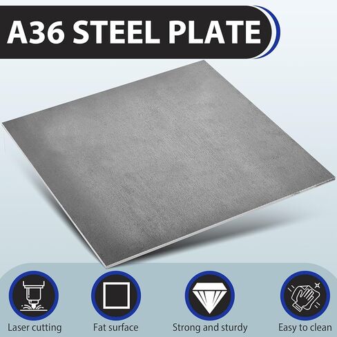Therwen 2 Pcs 3/16 x 12" x 12" Steel Plate A36 Steel Sheet Plate Flat Metal Plate for Cutting Industrial Use in Saudi Arabia