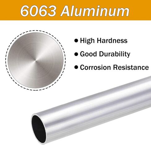 TA-VIGOR 6063 Aluminum Tube 24mm OD 16mm ID 300mm Length, Straight Seamless Round Aluminum Tubing for Crafts in Saudi Arabia