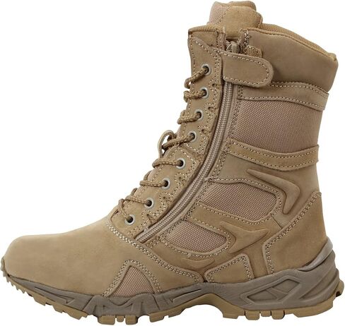 Rothco Forced Entry Deployment Boots With Side Zipper - 8 Inch, Tan, Wide 9 in Saudi Arabia