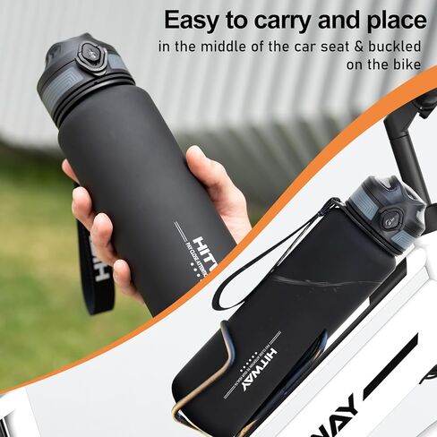 HITWAY 32 oz Sports Water bottle,BPA Free Drinks Water Bottles with Fruit Strainer,Leakproof Tritan BPA Free Non-Toxic Water Jug for Fitness,Gym,Sports,Outdoors,Cycling in Kuwait