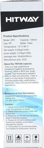 HITWAY 32 oz Sports Water bottle,BPA Free Drinks Water Bottles with Fruit Strainer,Leakproof Tritan BPA Free Non-Toxic Water Jug for Fitness,Gym,Sports,Outdoors,Cycling in Kuwait