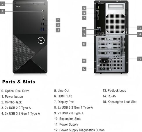 Dell Vostro Business Desktop | 12th Gen Intel Core i5-12400 Processor | Windows 11 Pro | 2-Monitor Supported (HDMI+Display Port) | WiFi | Bluetooth | DVD-RW (16GB RAM | 1TB SSD) in Saudi Arabia
