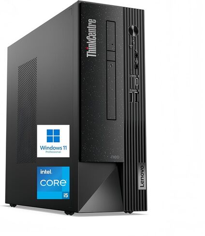 كمبيوتر مكتبي Lenovo ThinkCentre Slim، معالج Intel Core i5-12400 من الجيل الثاني عشر، Windows 11 Pro، واي فاي + بلوتوث، DVD-RW + قارئ بطاقة SD، HDMI + منفذ عرض + VGA (ذاكرة الوصول العشوائي 32 جيجابايت | 256 جيجابايت SSD + 1 تيرابايت HDD) in Kuwait