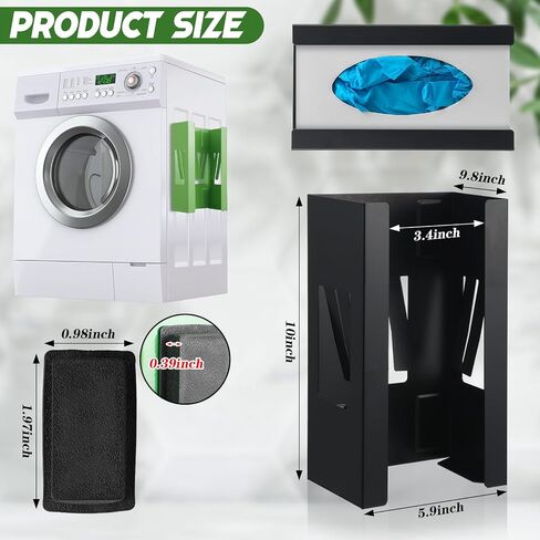 Saysurey 3 Pcs Magnetic Glove and Tissue Dispenser Holder Wall Mounted Magnetic Glove Dispenser Green Red Black Floating Magnetic Glove Box Holder for Hospital Workshop Garage Kitchen Office Tool Box in Saudi Arabia