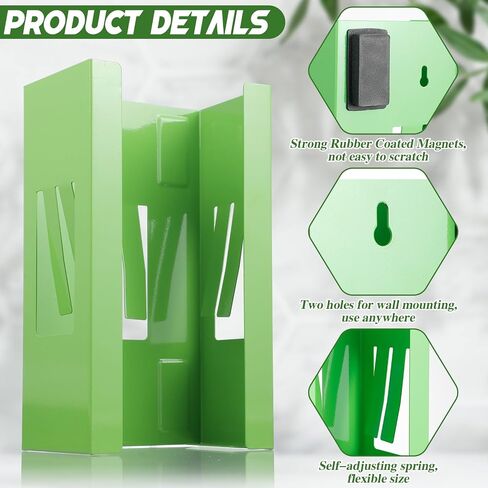 Saysurey 3 Pcs Magnetic Glove and Tissue Dispenser Holder Wall Mounted Magnetic Glove Dispenser Green Red Black Floating Magnetic Glove Box Holder for Hospital Workshop Garage Kitchen Office Tool Box in Saudi Arabia