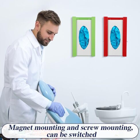 Saysurey 3 Pcs Magnetic Glove and Tissue Dispenser Holder Wall Mounted Magnetic Glove Dispenser Green Red Black Floating Magnetic Glove Box Holder for Hospital Workshop Garage Kitchen Office Tool Box in Saudi Arabia