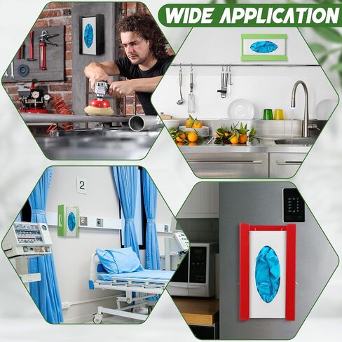 Saysurey 3 Pcs Magnetic Glove and Tissue Dispenser Holder Wall Mounted Magnetic Glove Dispenser Green Red Black Floating Magnetic Glove Box Holder for Hospital Workshop Garage Kitchen Office Tool Box in Saudi Arabia