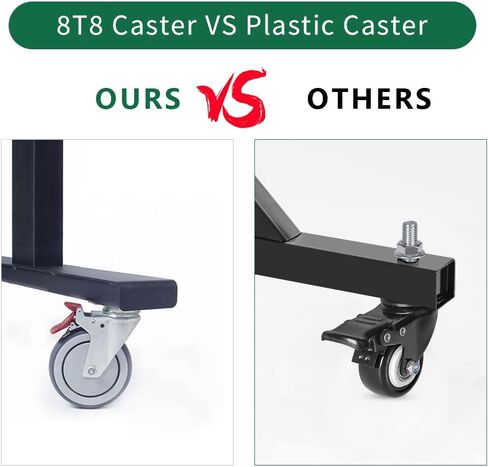 8T8 2 Inch Caster Wheels with Threaded Stem 3/8"-16x1-1/2"(Screw Diameter 3/8", Length 1.5") Heavy Duty PU Casters Set of 4, Swivel Screw in Casters, Smooth Industrial Castors in Saudi Arabia