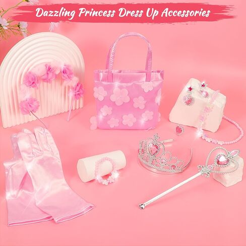 ملابس الأميرة هابجو للفتيات، 12 قطعة من رداء الأميرة للفتيات، مجموعة ملابس الأميرة للفتيات من سن 3 إلى 8 سنوات in Kuwait