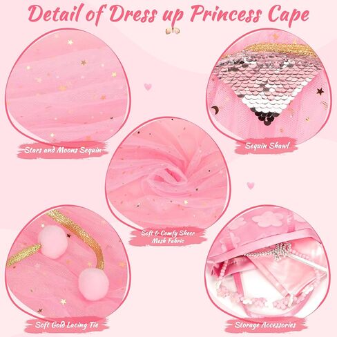 ملابس الأميرة هابجو للفتيات، 12 قطعة من رداء الأميرة للفتيات، مجموعة ملابس الأميرة للفتيات من سن 3 إلى 8 سنوات in Kuwait