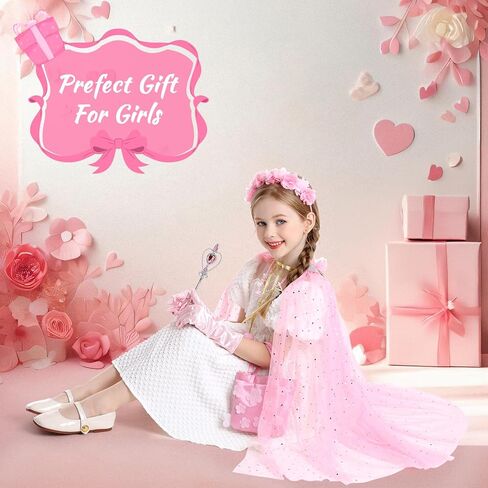 ملابس الأميرة هابجو للفتيات، 12 قطعة من رداء الأميرة للفتيات، مجموعة ملابس الأميرة للفتيات من سن 3 إلى 8 سنوات in Kuwait