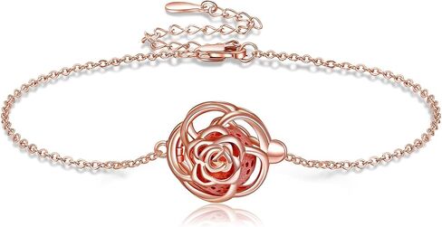 Sterling Silver Bracelet Rose/Skull/Rose Scent/Daisy/Snake Bracelet Sterling Silver Jewelry for Women Girls in Saudi Arabia