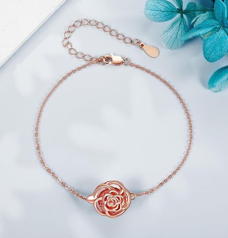 Sterling Silver Bracelet Rose/Skull/Rose Scent/Daisy/Snake Bracelet Sterling Silver Jewelry for Women Girls in Saudi Arabia