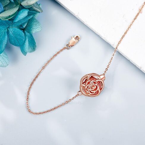 Sterling Silver Bracelet Rose/Skull/Rose Scent/Daisy/Snake Bracelet Sterling Silver Jewelry for Women Girls in Saudi Arabia