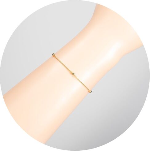 KEYUN 18K Gold Bracelets for Women Stainless Steel Trendy Gold Plated Link Chain Bracelets Four Leaf Clover Jewelry Gifts for Women Girls in Saudi Arabia
