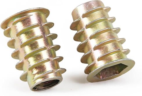 Qrity 20 Pcs Threaded Inserts, Threaded Inserts for Wood M4x15mm, Zinc Alloy Threaded Insert Nuts, Interface Hex Socket Drive in Saudi Arabia