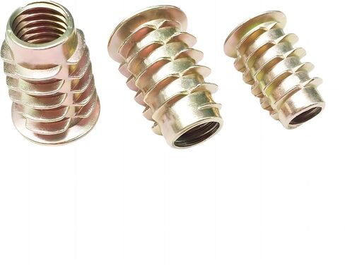 Qrity 20 Pcs Threaded Inserts, Threaded Inserts for Wood M4x15mm, Zinc Alloy Threaded Insert Nuts, Interface Hex Socket Drive in Saudi Arabia