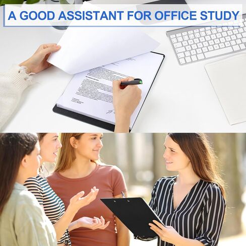 Utron 2 عبوات من الحافظة البلاستيكية مقاس 8.8 × 12.4 بوصة، وألواح الحافظة للفصل الدراسي مع مشابك معدنية منخفضة المستوى، ولوحة مشبك قابلة للتعليق، وحافظة سوداء ذات ملمس بلوري، تحمل 100 ورقة بحجم الحروف in Kuwait