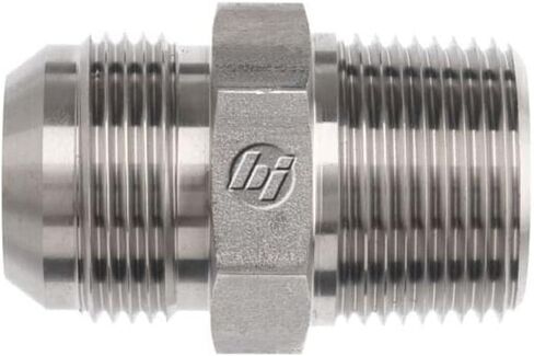 Brennan 2404-04-06 Steel JIC Flared Tube Fitting, Straight, 1/4" Tube OD JIC Male x 3/8-18 NPTF Male in Kuwait