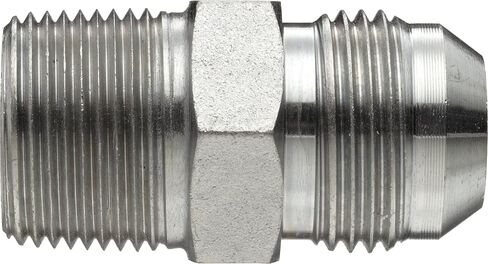 Brennan 2404-04-06 Steel JIC Flared Tube Fitting, Straight, 1/4" Tube OD JIC Male x 3/8-18 NPTF Male in Kuwait